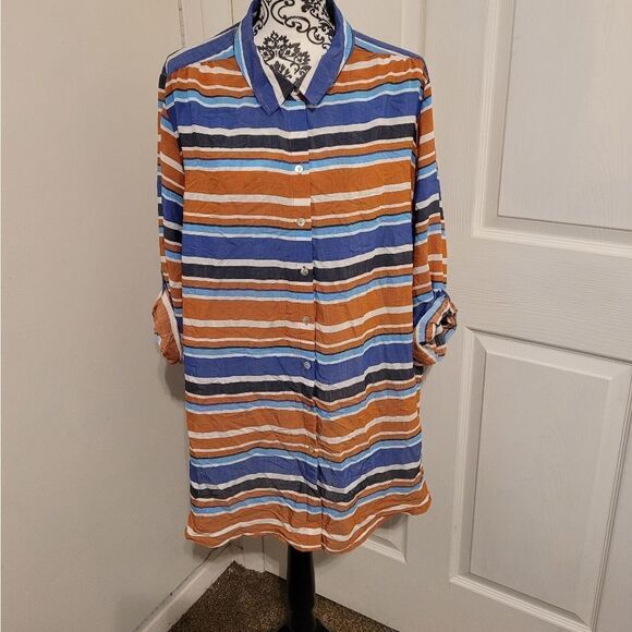 Kim Roger's curvy striped tunic top - Picture 1 of 6